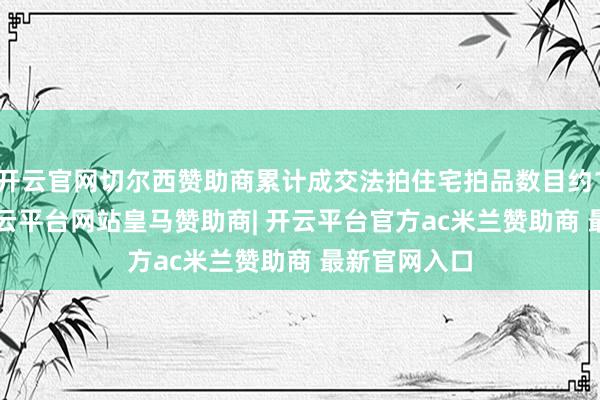开云官网切尔西赞助商累计成交法拍住宅拍品数目约10.4万套-开云平台网站皇马赞助商| 开云平台官方ac米兰赞助商 最新官网入口