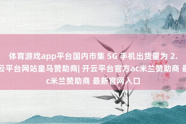 体育游戏app平台国内市集 5G 手机出货量为 2.41 亿部-开云平台网站皇马赞助商| 开云平台官方ac米兰赞助商 最新官网入口