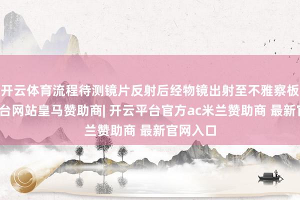 开云体育流程待测镜片反射后经物镜出射至不雅察板-开云平台网站皇马赞助商| 开云平台官方ac米兰赞助商 最新官网入口