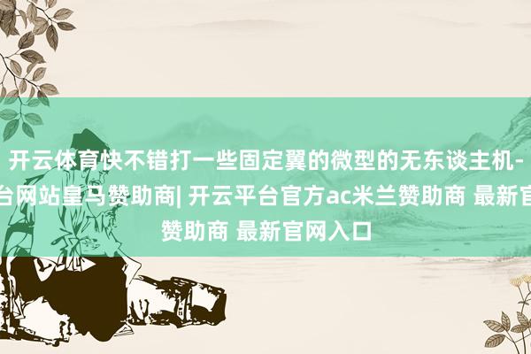 开云体育快不错打一些固定翼的微型的无东谈主机-开云平台网站皇马赞助商| 开云平台官方ac米兰赞助商 最新官网入口
